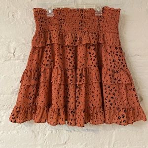 Burnt orange skirt